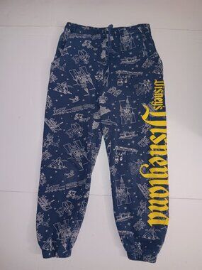 DISNEY'S DISNEYLAND WOMEN'S GRAPHIC SWEATPANTS BLUE SIZE SMALL